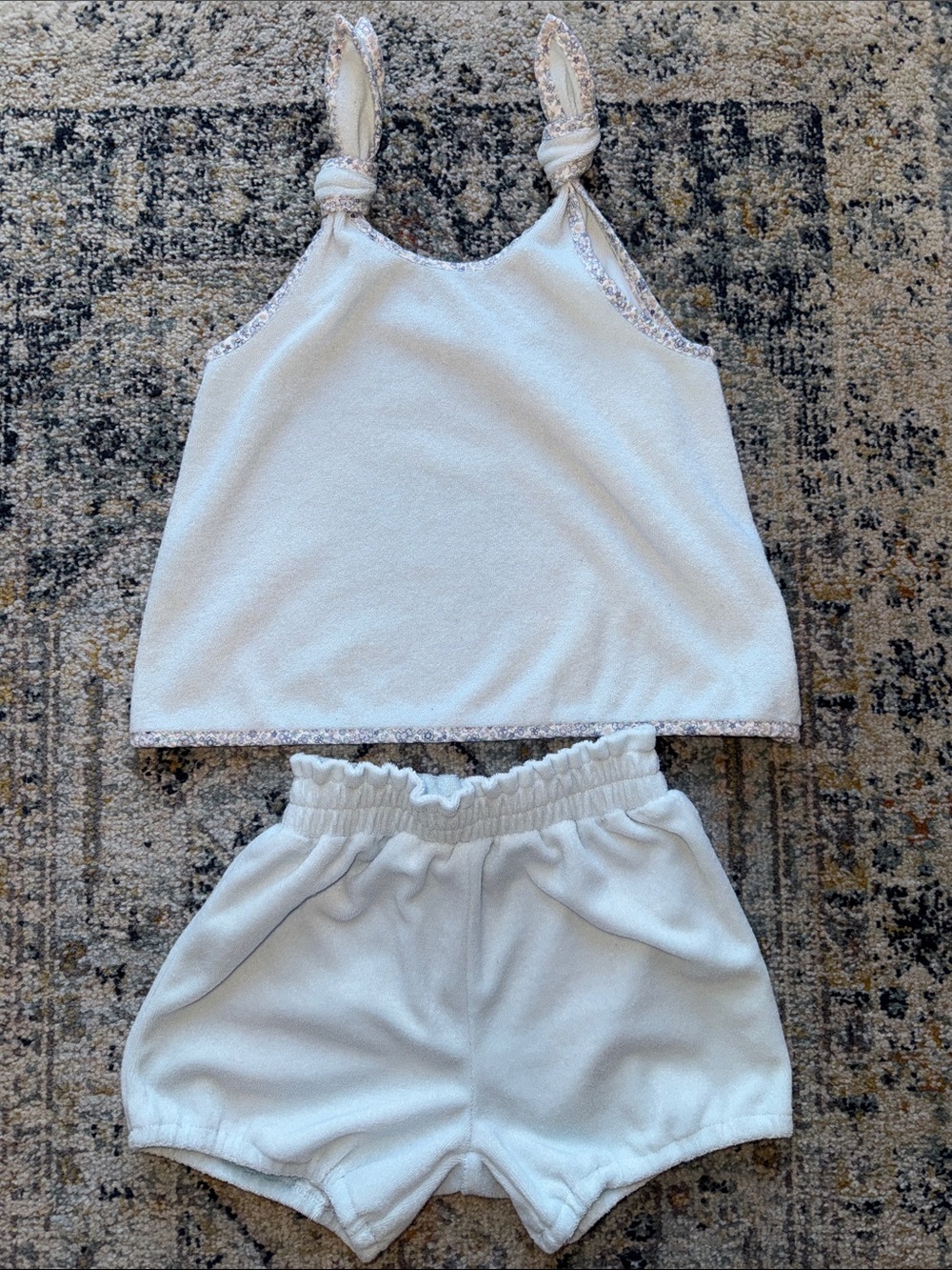 Minnow Light Blue Terry Knit Tank & Shorts Set. Girls Size 5/6. NEVER WORN.